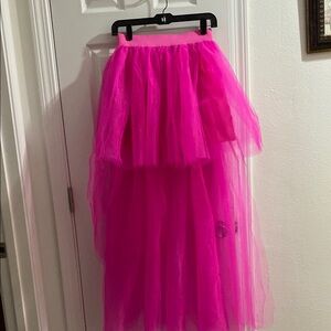 Pink  Maxi Tulle  Skirt
